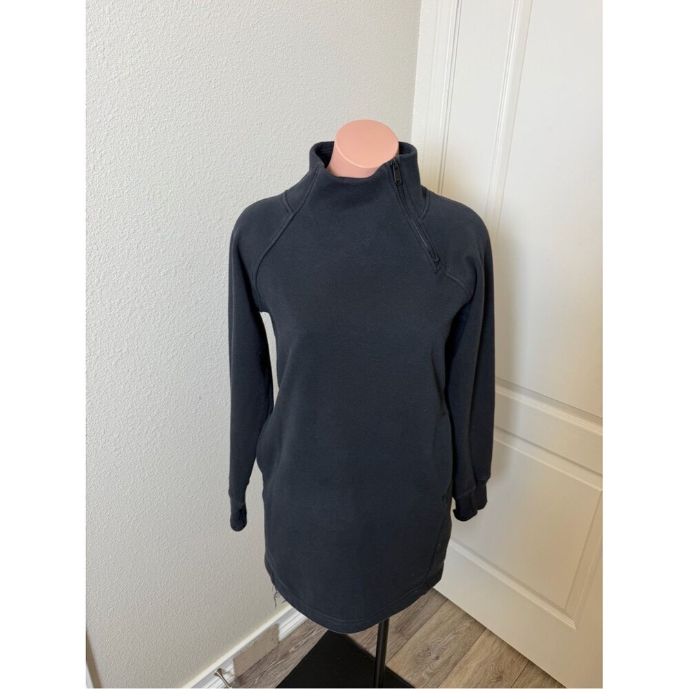 Athleta Athletic Black Pullover Funnel-Neck Sweatshirt Sz XS